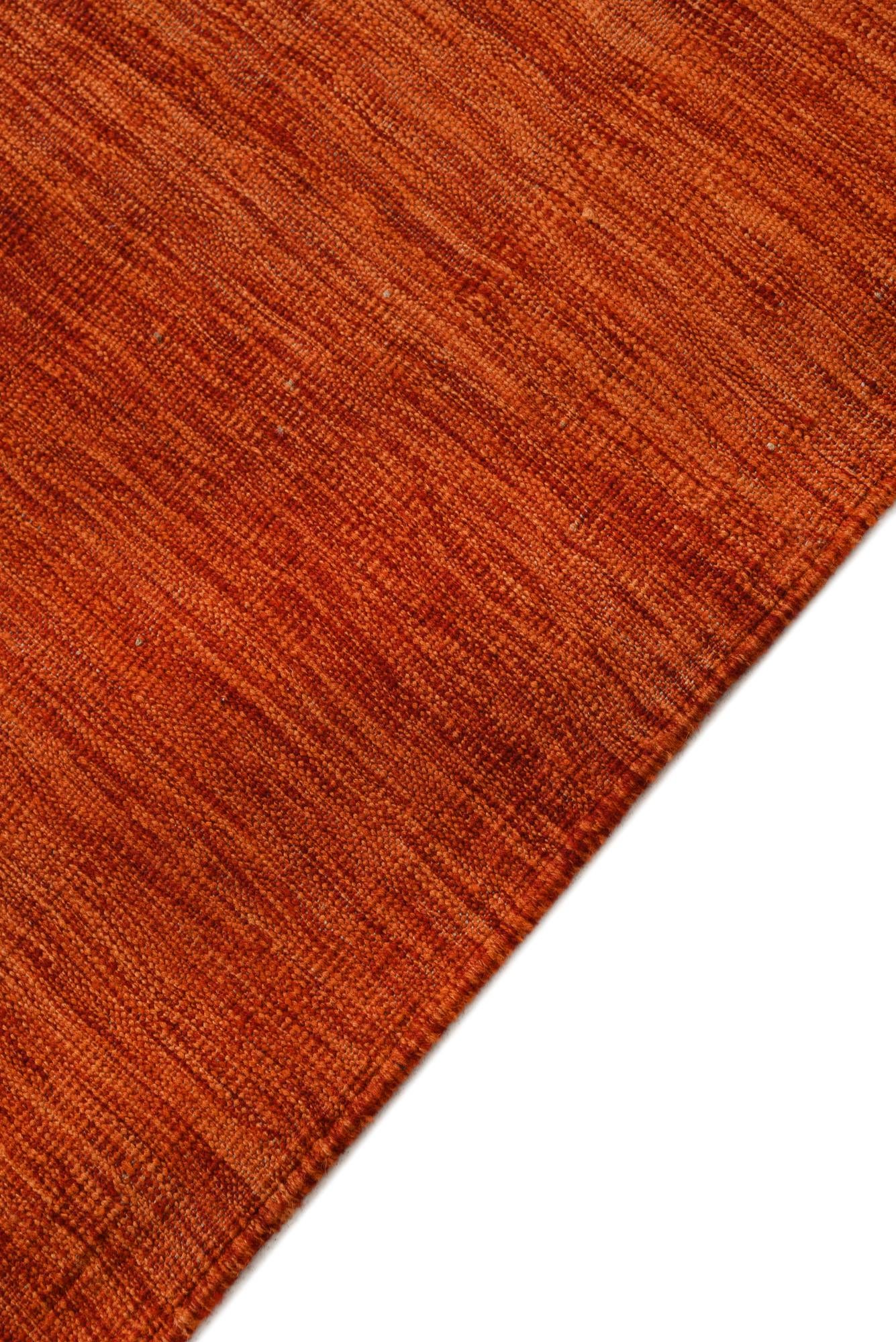 4' 1 x 6' 2 Hand Woven Kilim Modern Wool Rug