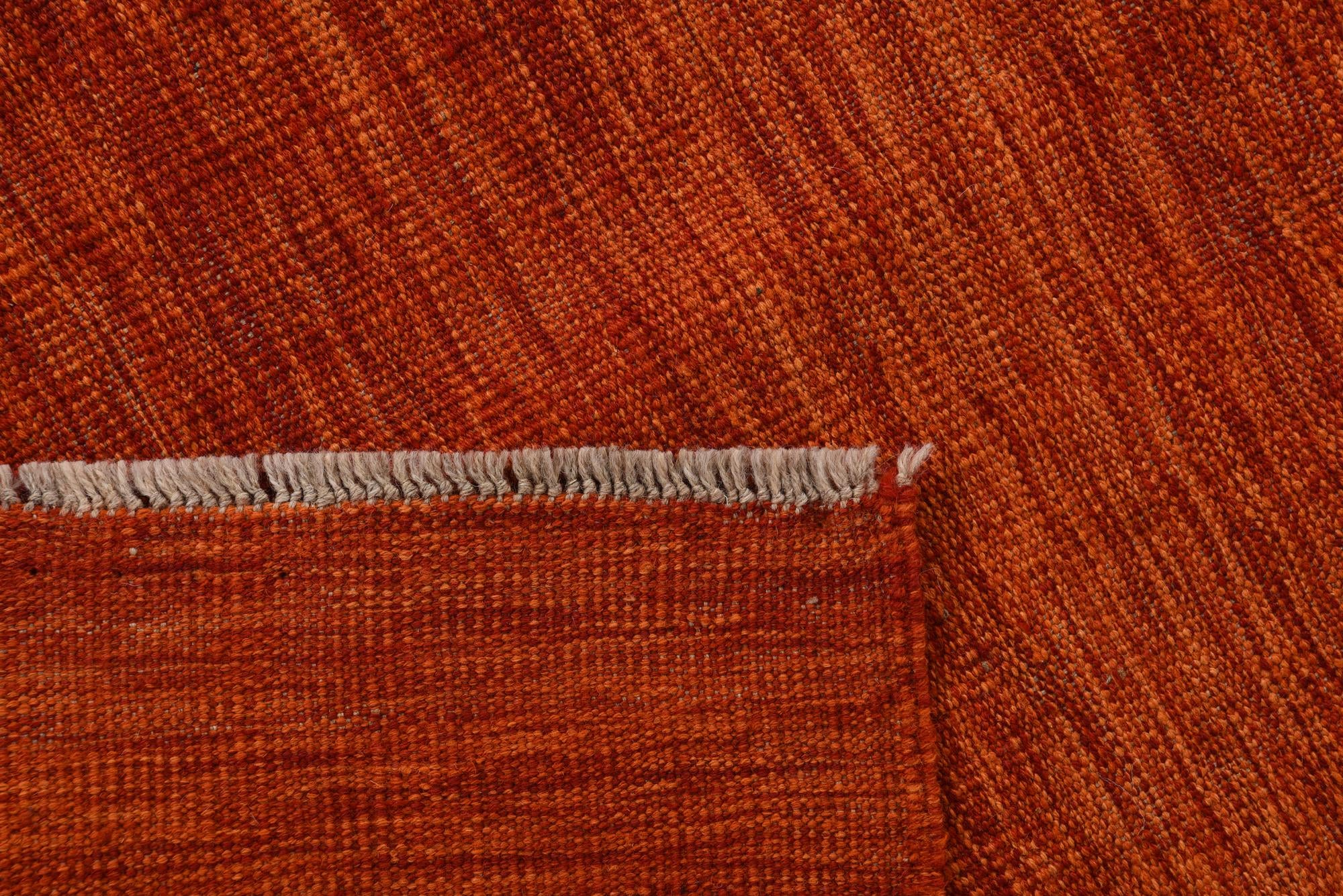 4' 1 x 6' 2 Hand Woven Kilim Modern Wool Rug