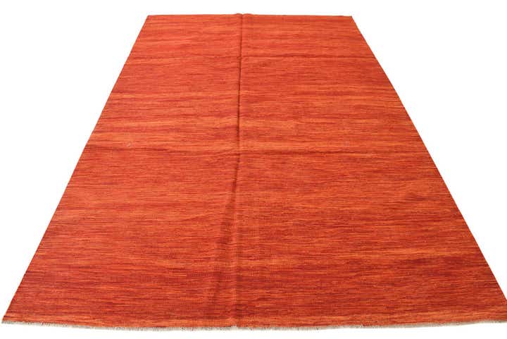 6' 8 x 10' Hand Woven Kilim Modern Wool Rug