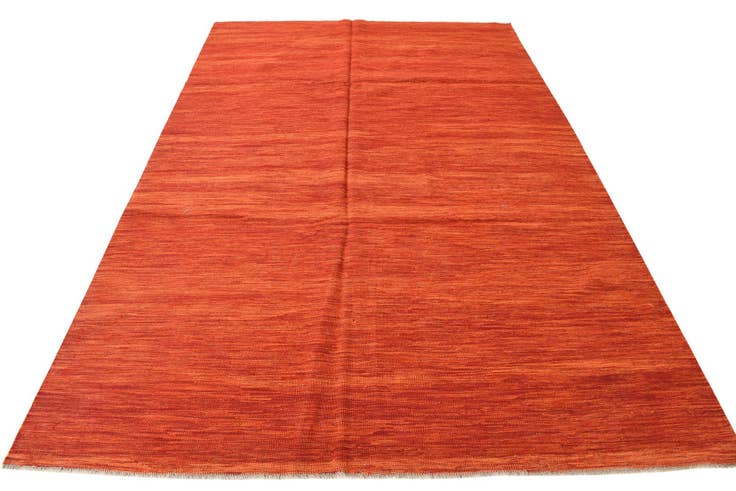 Detail image of 6' 8 x 10' Hand Woven Kilim Modern Wool Rug