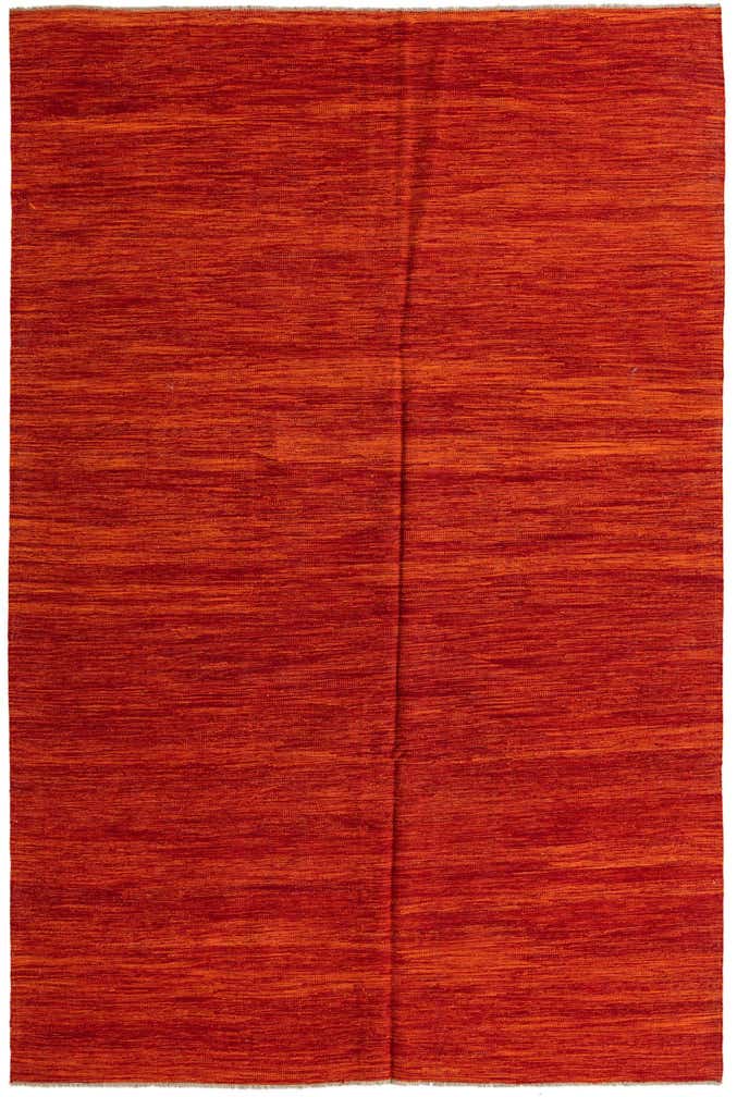 6' 8 x 10' Hand Woven Kilim Modern Wool Rug