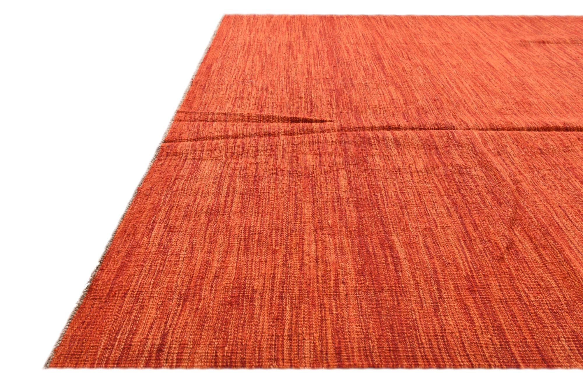 6' x 9' 1 Hand Woven Kilim Modern Wool Rug