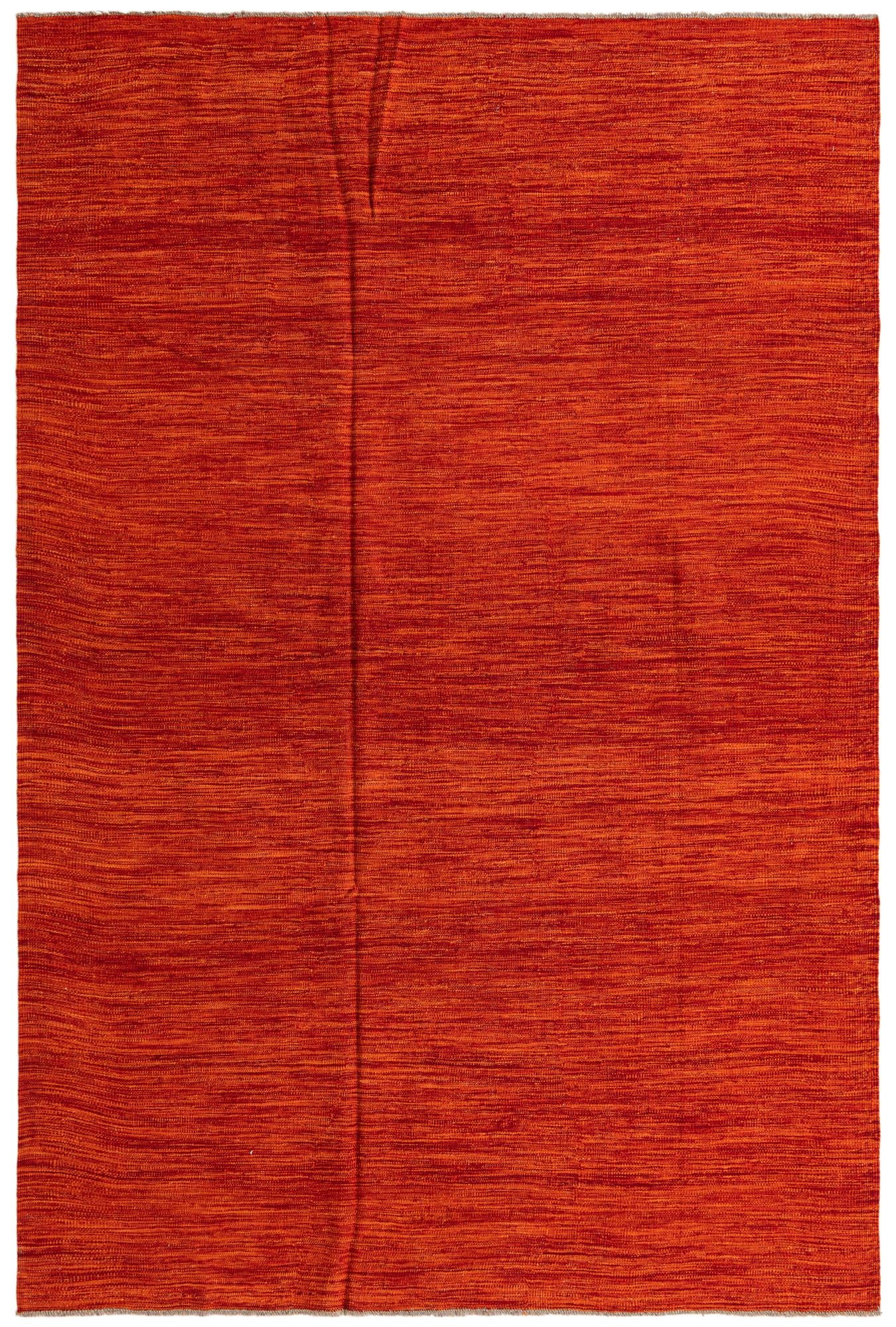 6' x 9' 1 Hand Woven Kilim Modern Wool Rug