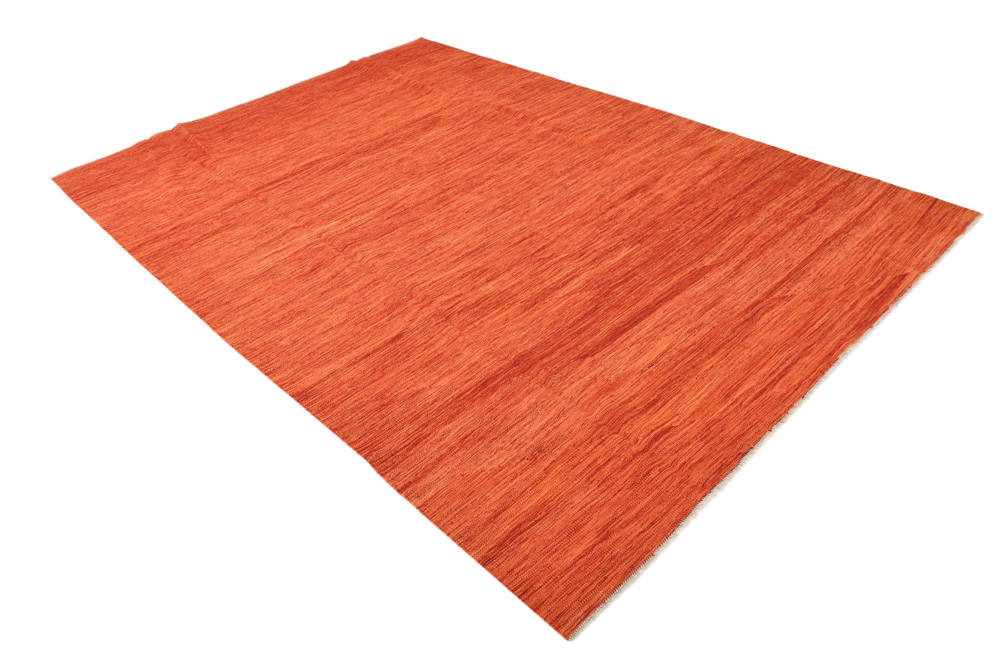 6' 9 x 9' 10 Hand Woven Kilim Modern Wool Rug