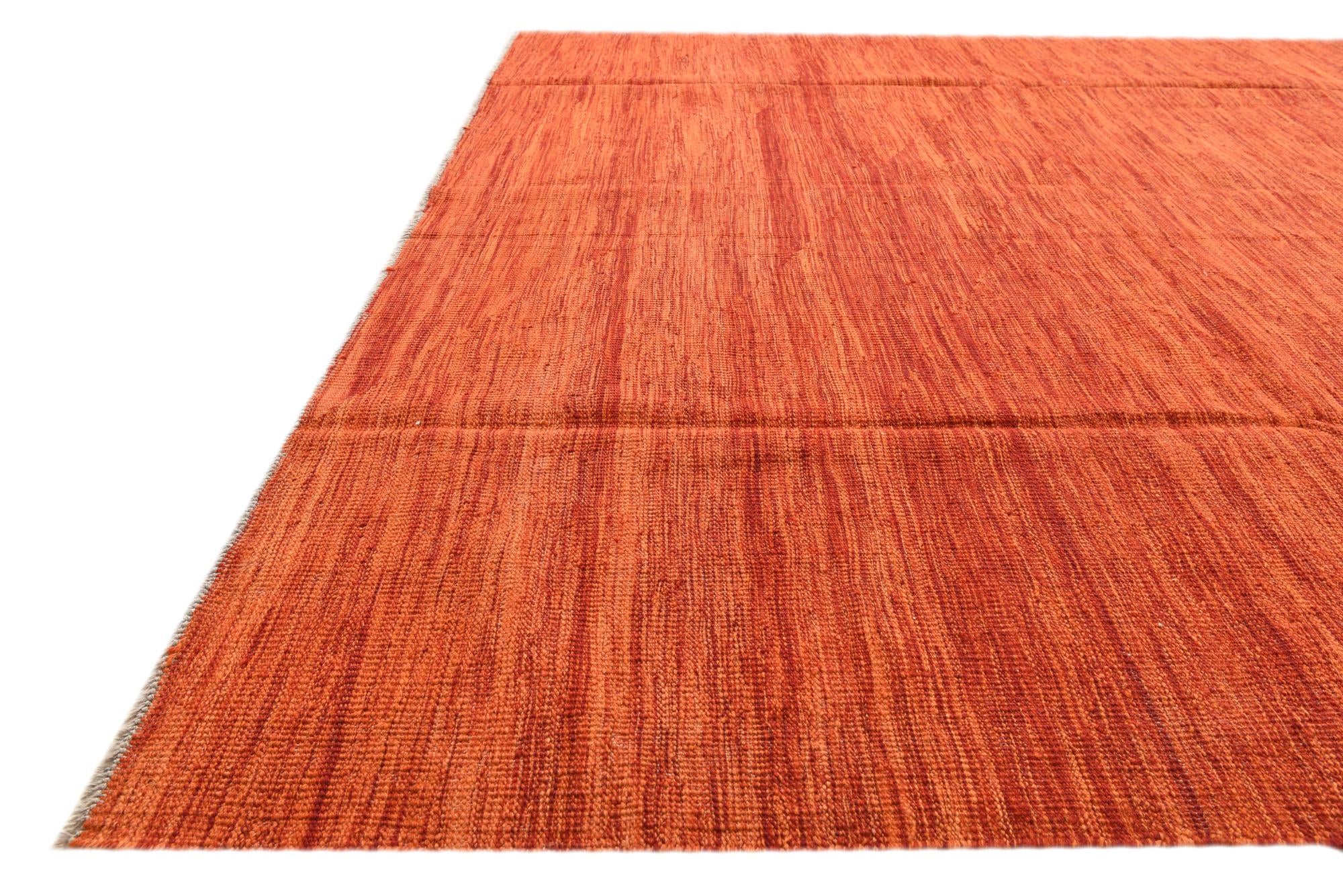 6' 9 x 9' 10 Hand Woven Kilim Modern Wool Rug