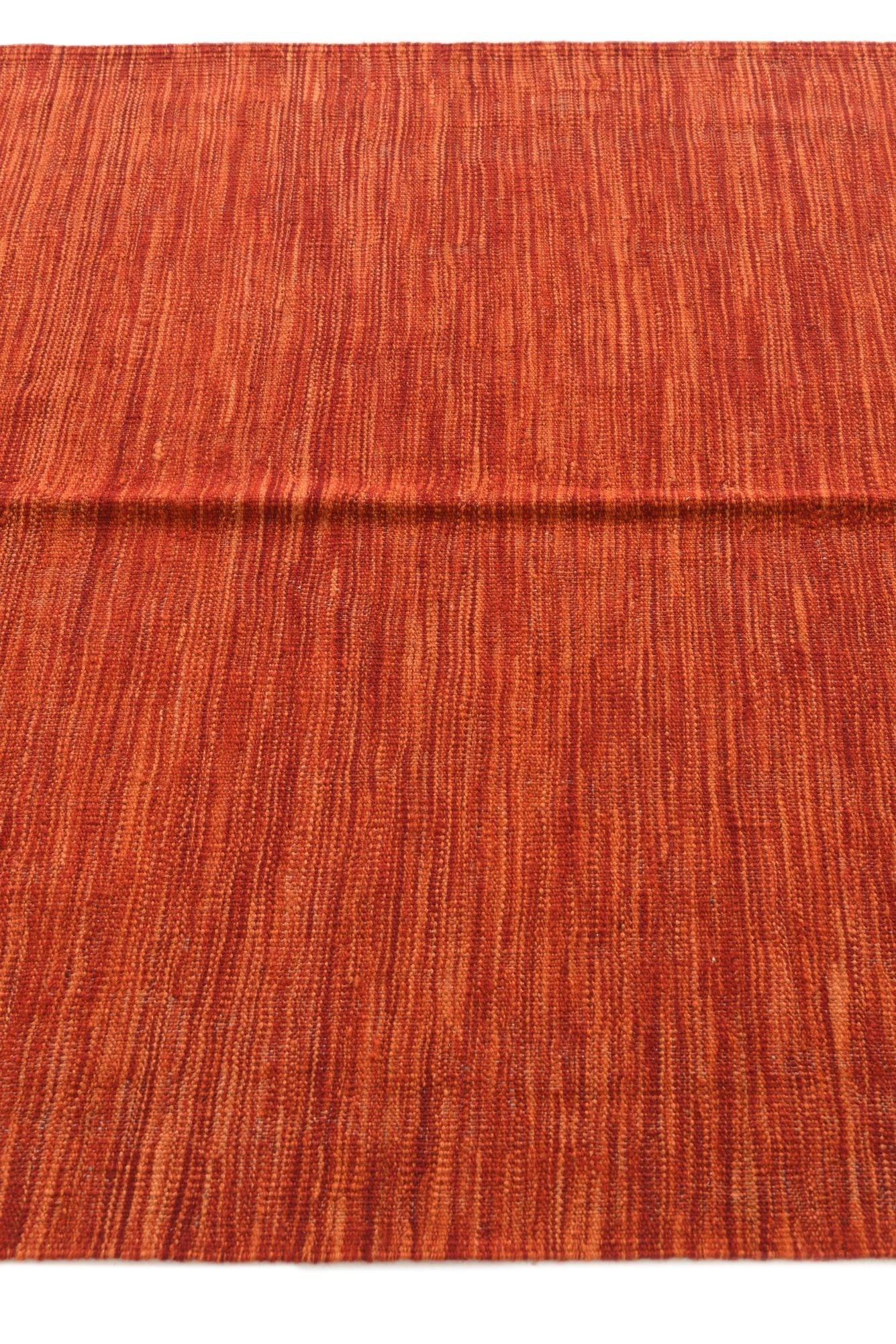 4' x 6' 2 Hand Woven Kilim Modern Wool Rug