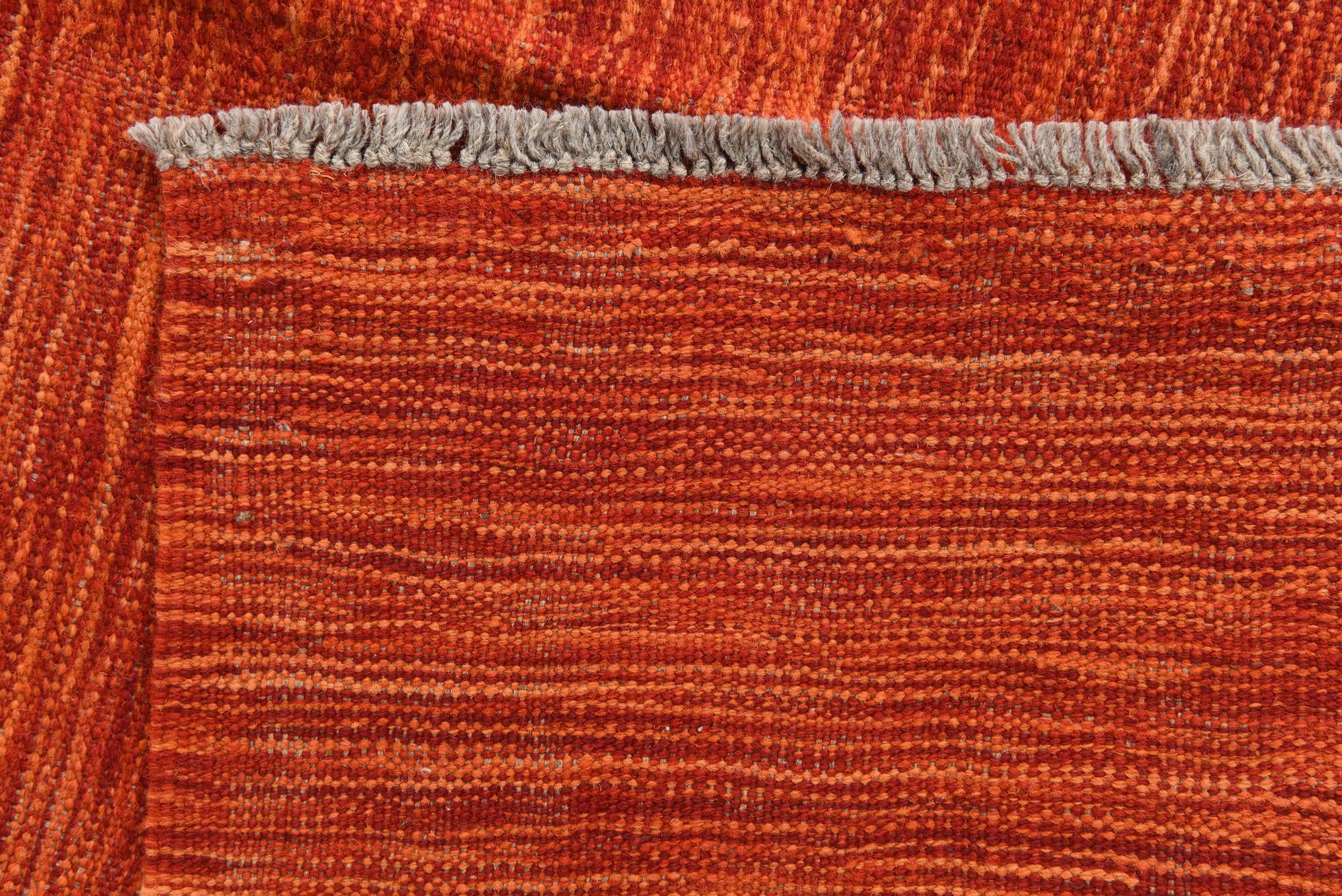 4' x 6' 2 Hand Woven Kilim Modern Wool Rug