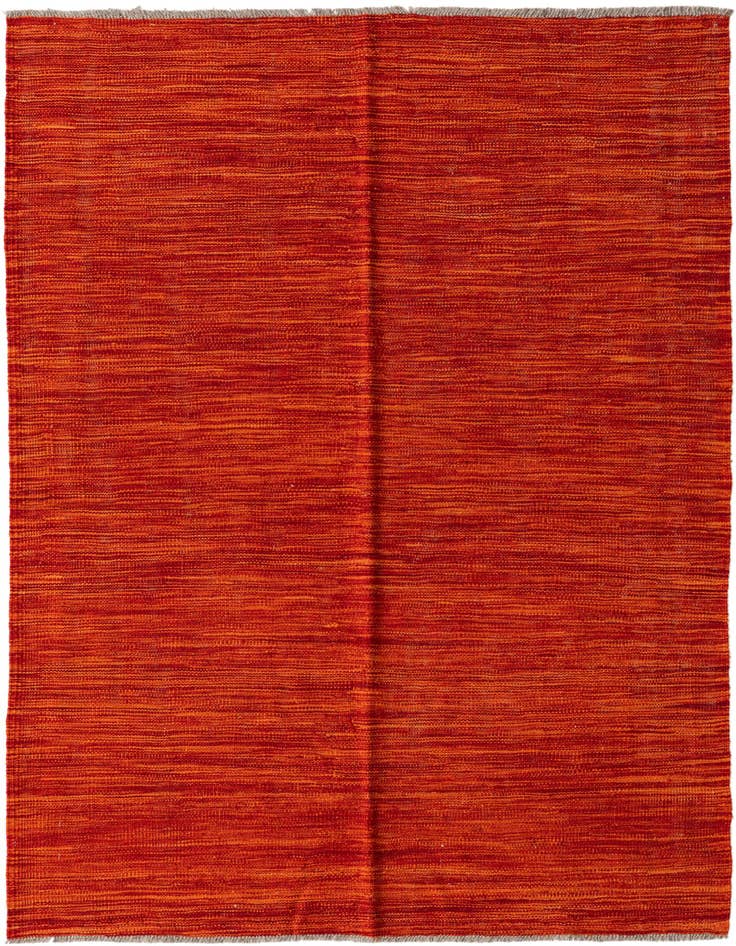 Detail image of 4' x 6' 2 Hand Woven Kilim Modern Wool Rug