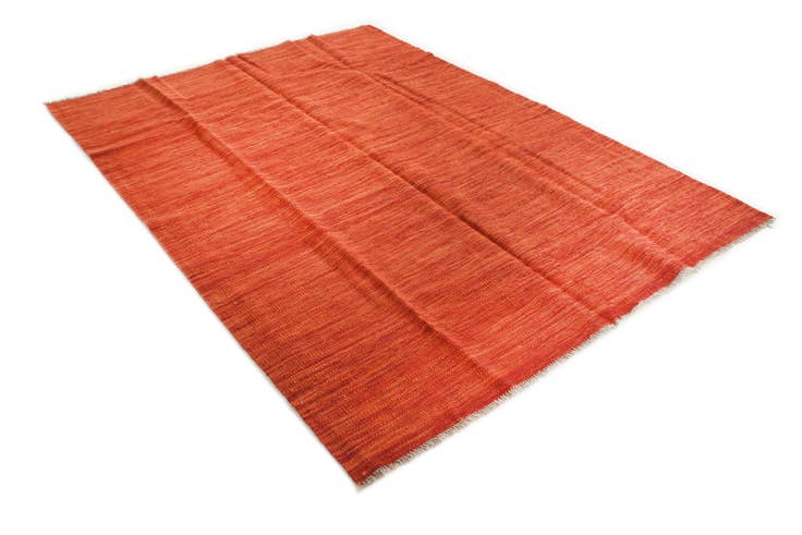 Detail image of 4' 4 x 5' 10 Hand Woven Kilim Modern Wool Rug