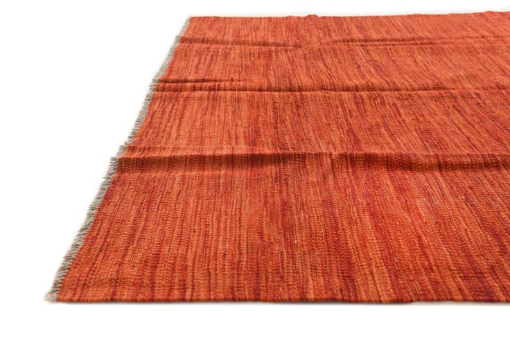 Detail image of 4' 4 x 5' 10 Hand Woven Kilim Modern Wool Rug