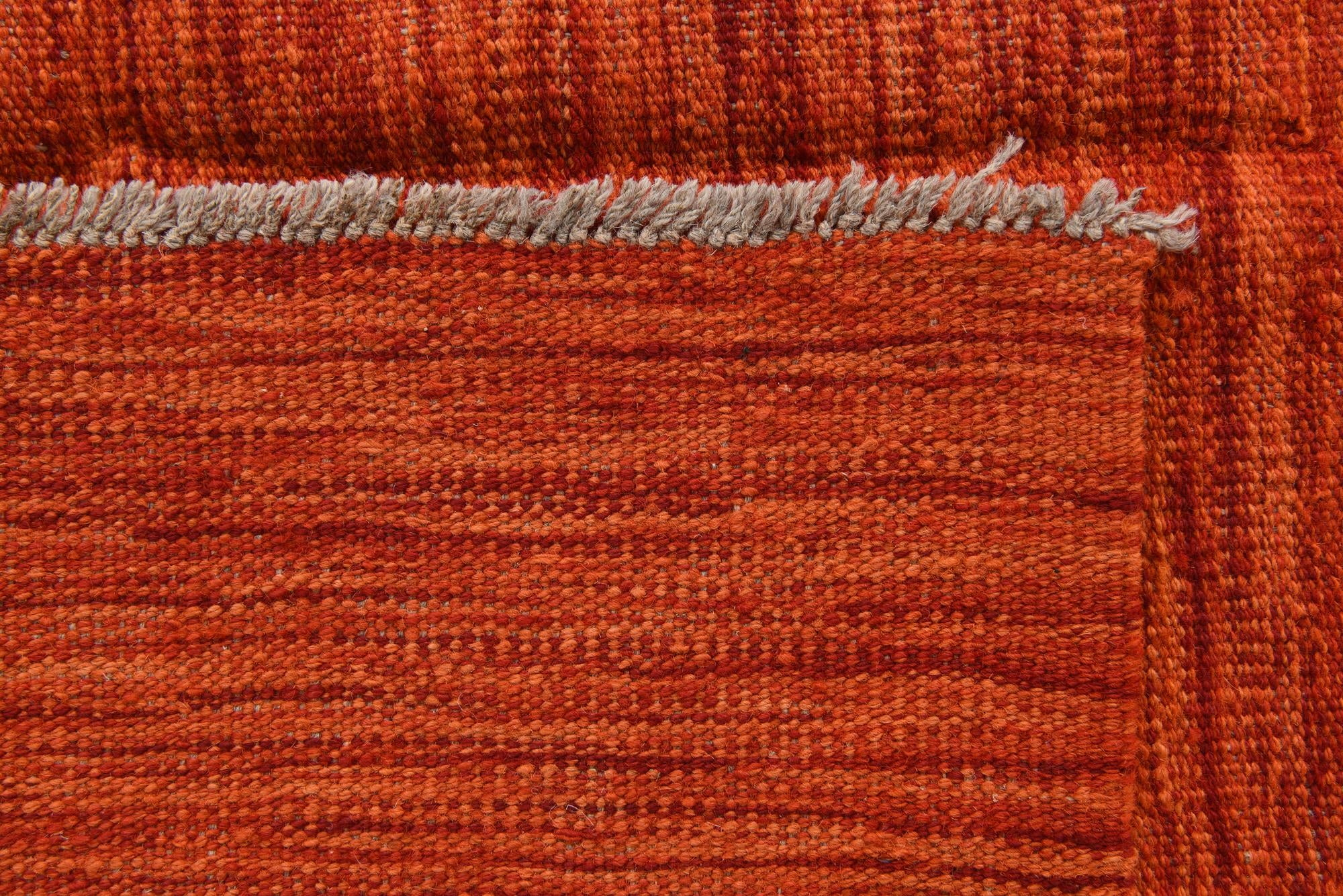 4' 4 x 5' 10 Hand Woven Kilim Modern Wool Rug