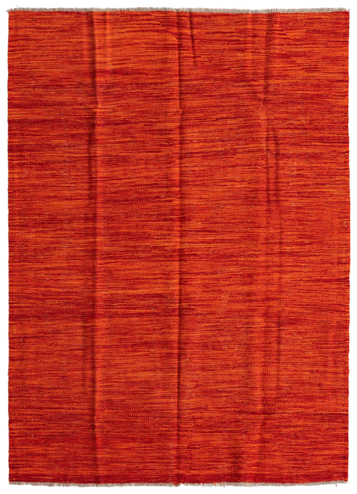 4' 4 x 5' 10 Hand Woven Kilim Modern Wool Rug