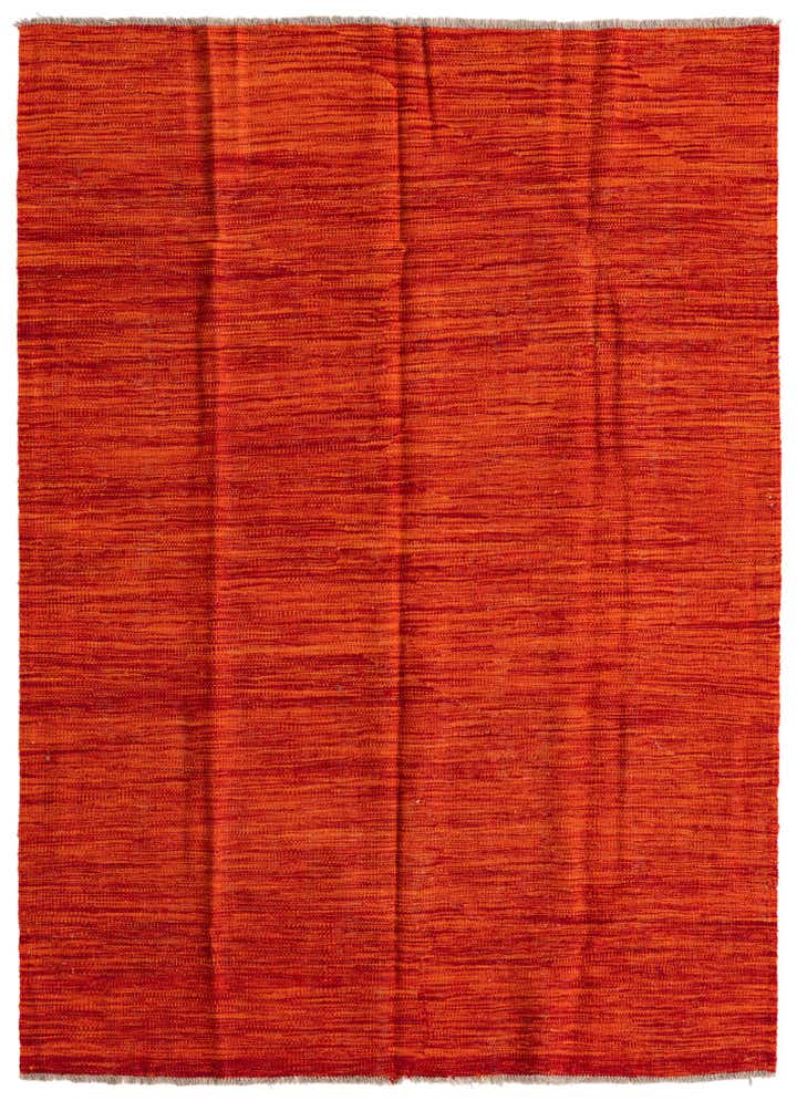 4' 4 x 5' 10 Hand Woven Kilim Modern Wool Rug