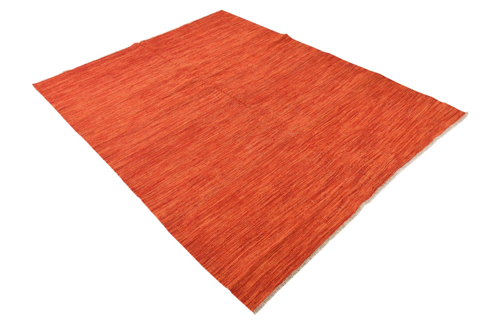 5' 1 x 6' 7 Hand Woven Kilim Modern Wool Rug