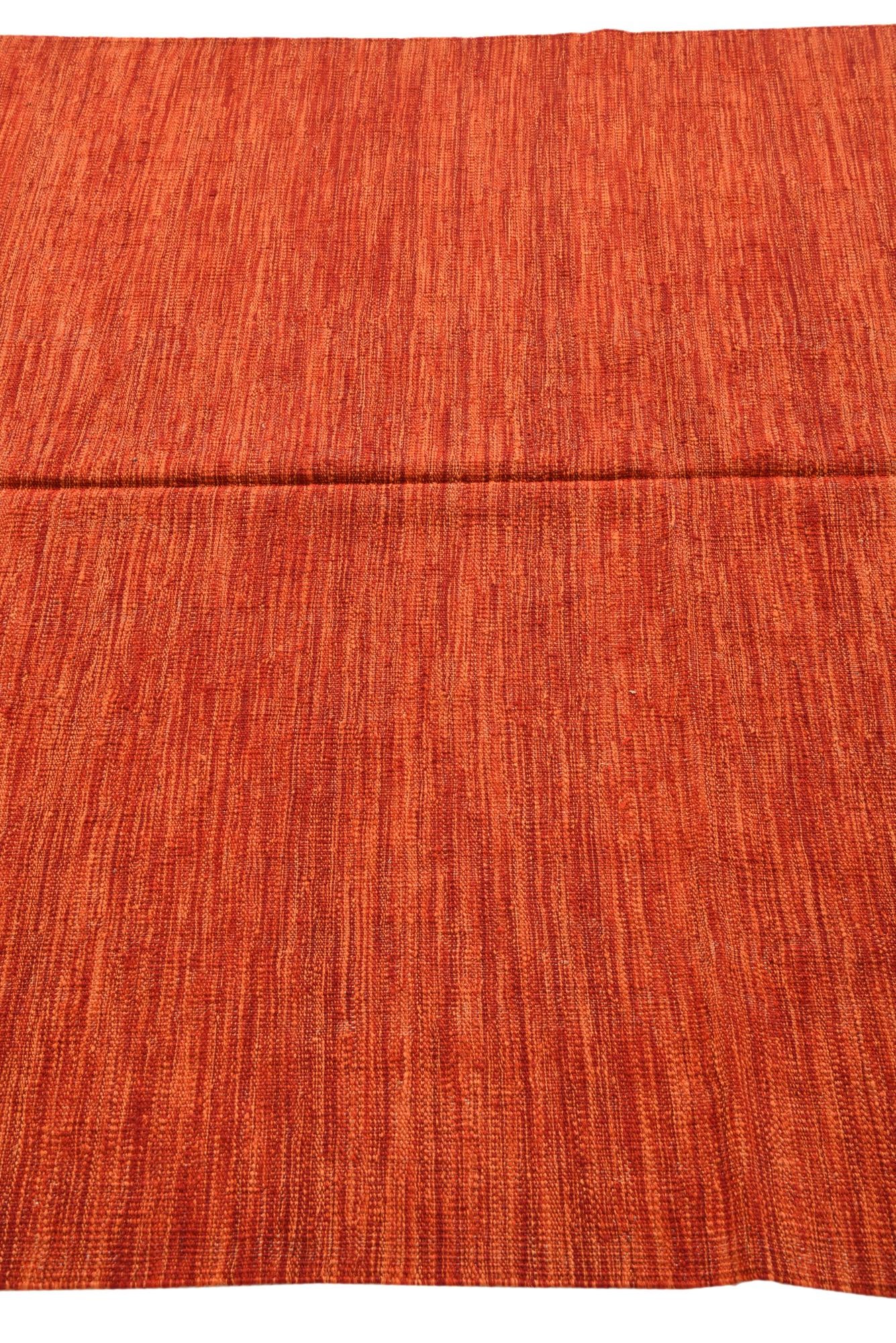 5' 1 x 6' 7 Hand Woven Kilim Modern Wool Rug