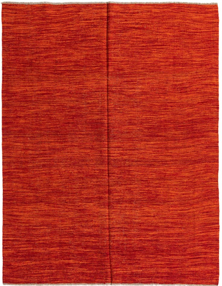 Detail image of 5' 1 x 6' 7 Hand Woven Kilim Modern Wool Rug