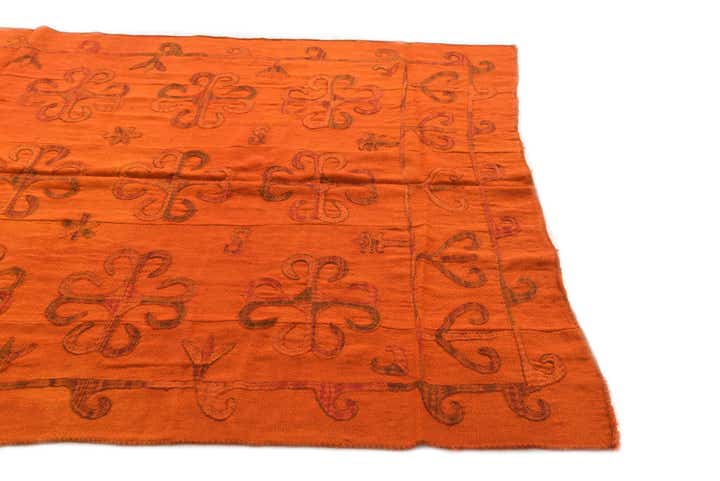5' 4 x 7' 3 Hand Woven Kilim Suzani Wool Rug