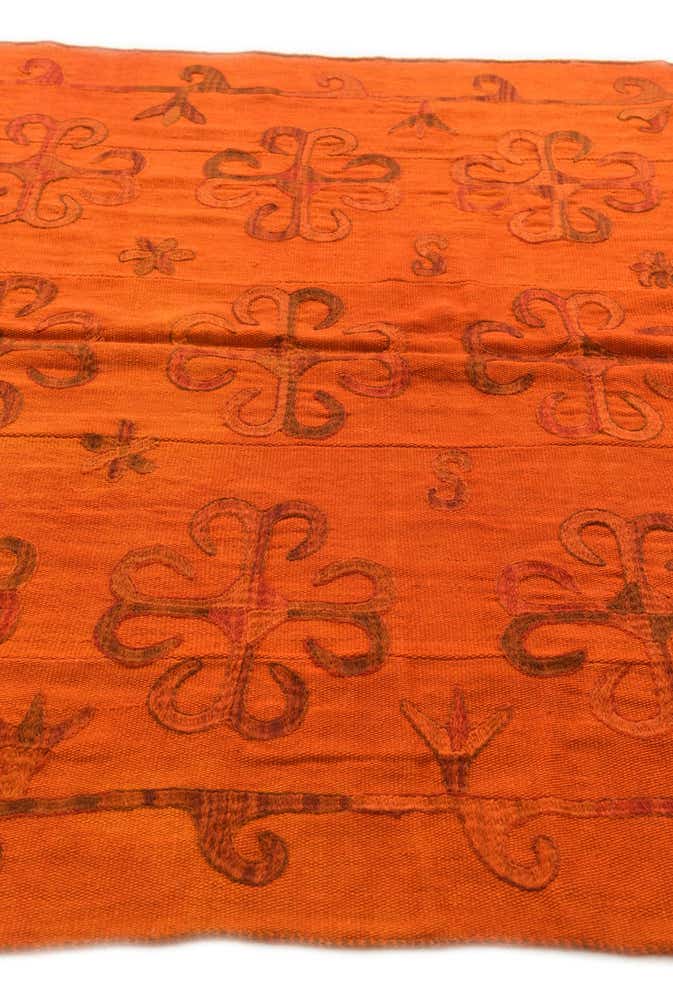 5' 4 x 7' 3 Hand Woven Kilim Suzani Wool Rug