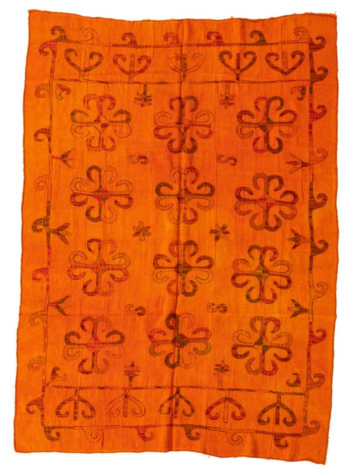 Detail image of 5' 4 x 7' 3 Hand Woven Kilim Suzani Wool Rug