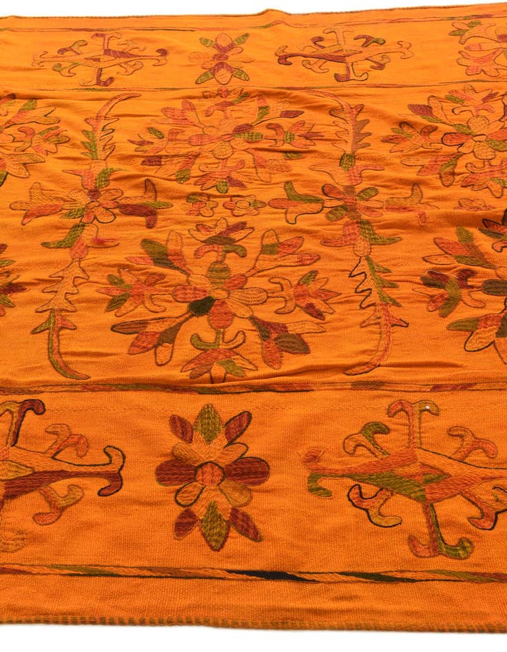 Detail image of 6' 8 x 9' 8  Hand Woven Kilim Suzani Wool Rug