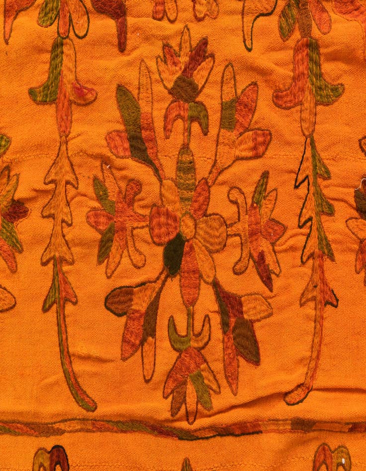 Detail image of 6' 8 x 9' 8  Hand Woven Kilim Suzani Wool Rug