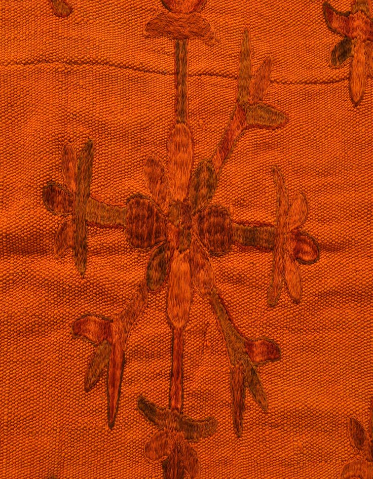 Detail image of 5' 7 x 7' 7  Hand Woven Kilim Suzani Wool Rug