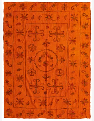 5' 9 x 7' 7 Hand Woven Kilim Suzani Wool Rug
