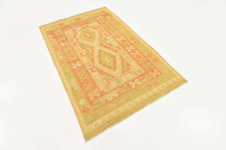 3' 2 x 5' Hand Woven Kilim Waziri Wool Rug