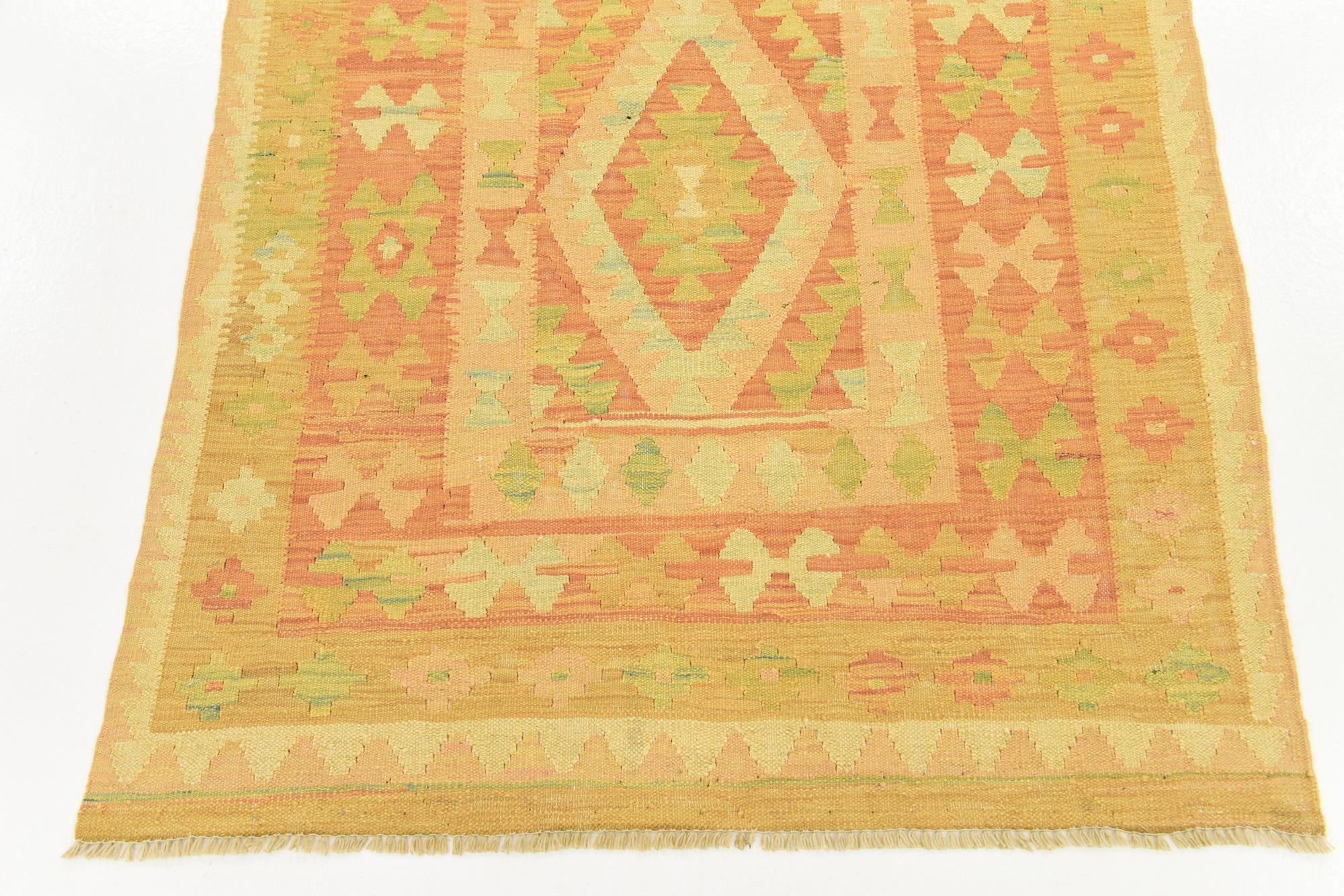 95cm x 150cm Hand Woven Kilim Waziri Wool Rug