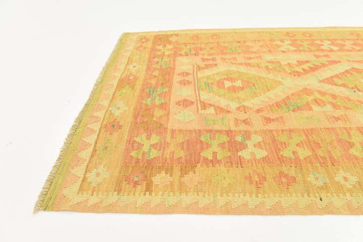 3' 2 x 5' Hand Woven Kilim Waziri Wool Rug