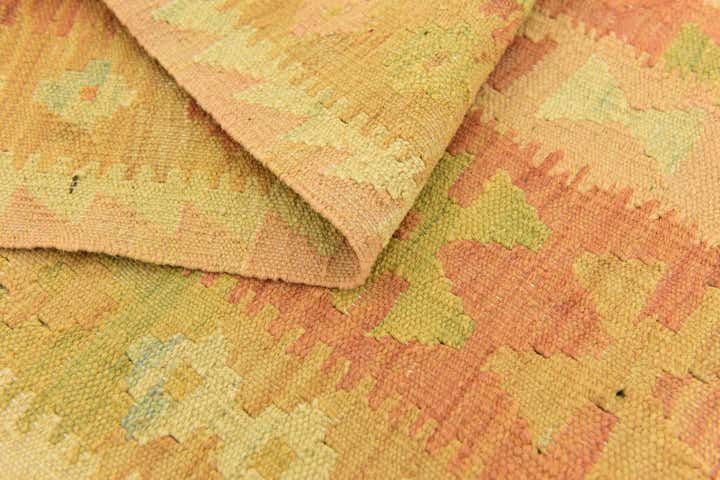 3' 2 x 5' Hand Woven Kilim Waziri Wool Rug