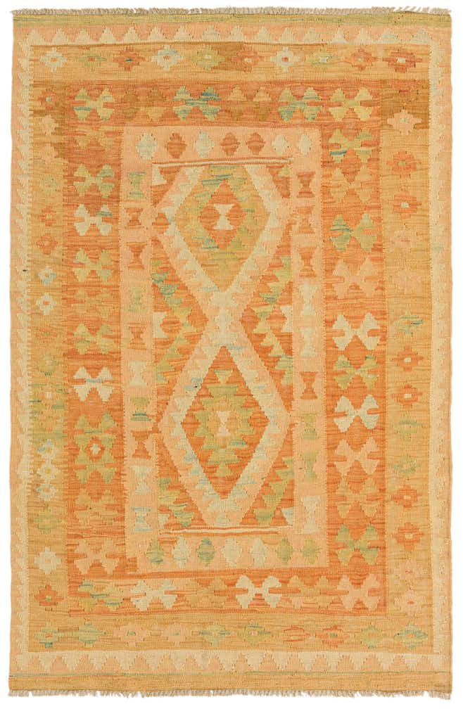 3' 2 x 5' Hand Woven Kilim Waziri Wool Rug