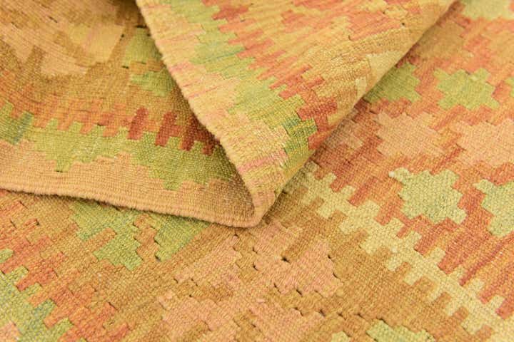 3' 2 x 4' 9 Hand Woven Kilim Waziri Wool Rug