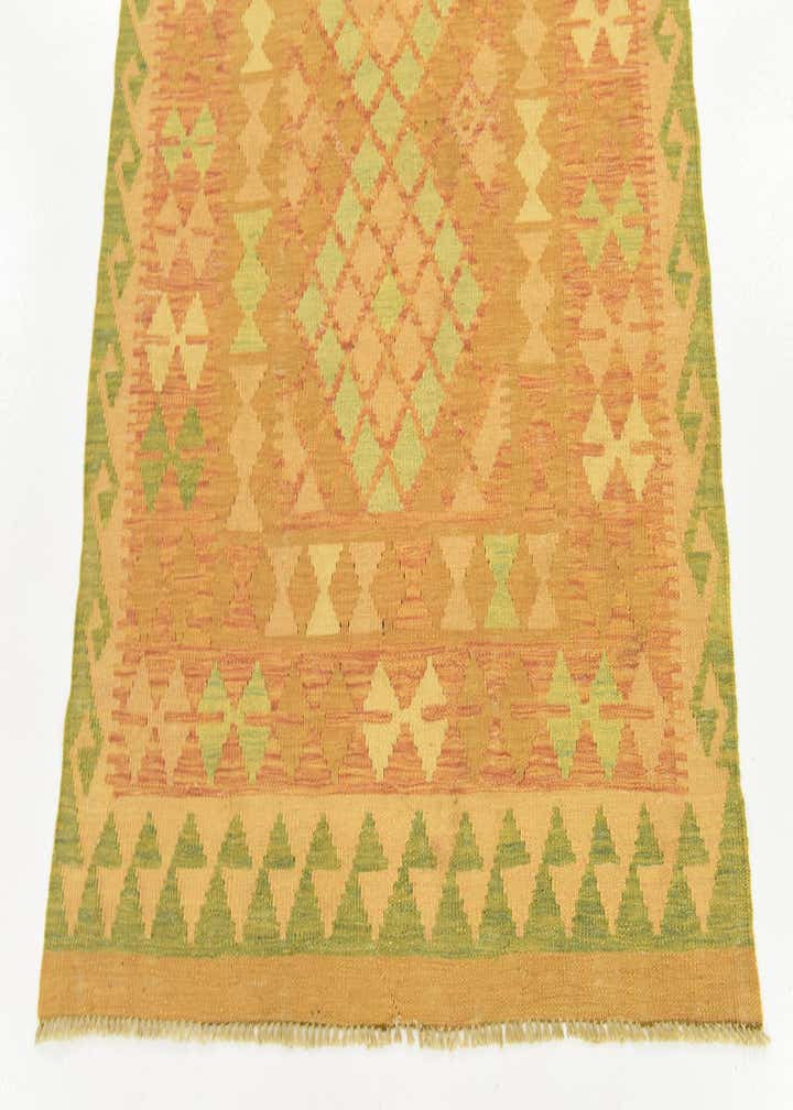3' 4 x 5' Hand Woven Kilim Waziri Wool Rug