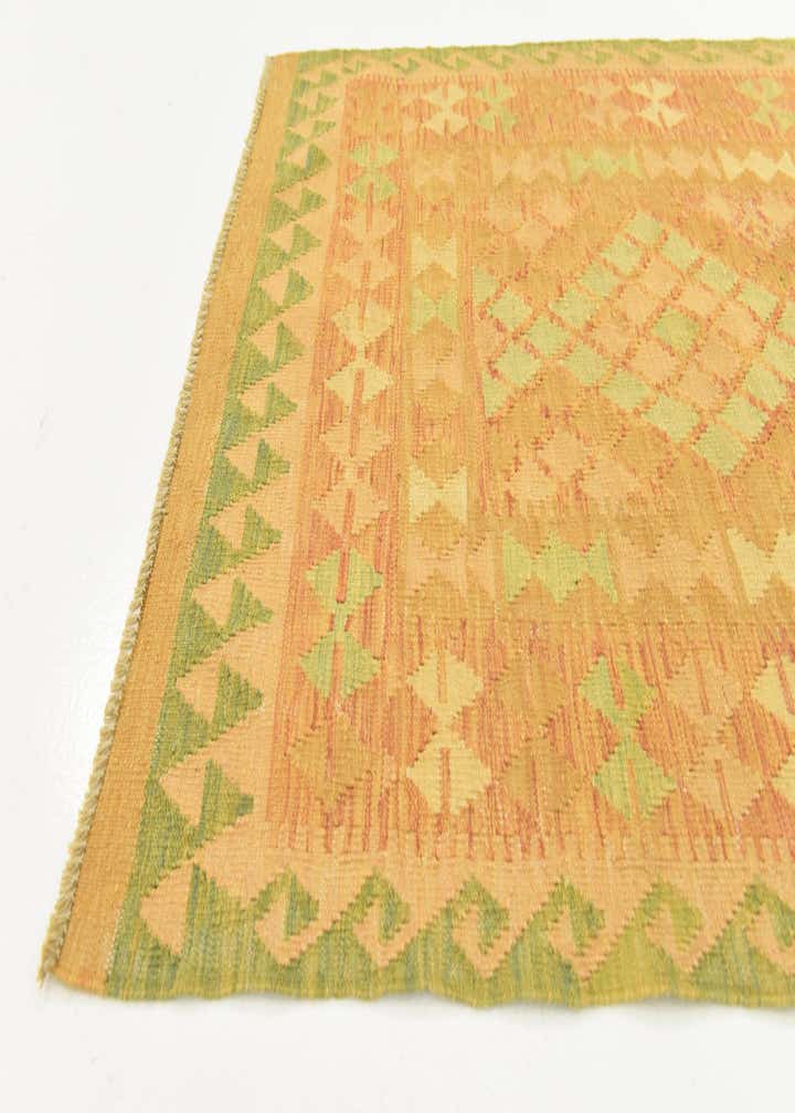 3' 4 x 5' Hand Woven Kilim Waziri Wool Rug