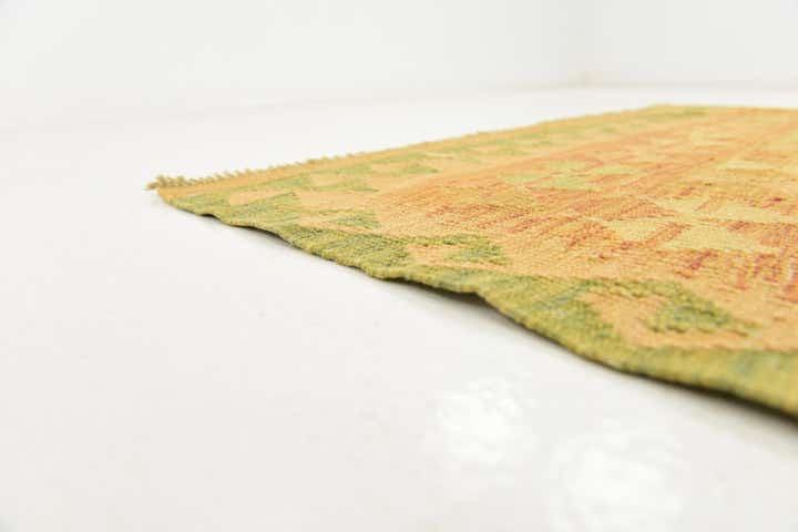 3' 4 x 5' Hand Woven Kilim Waziri Wool Rug