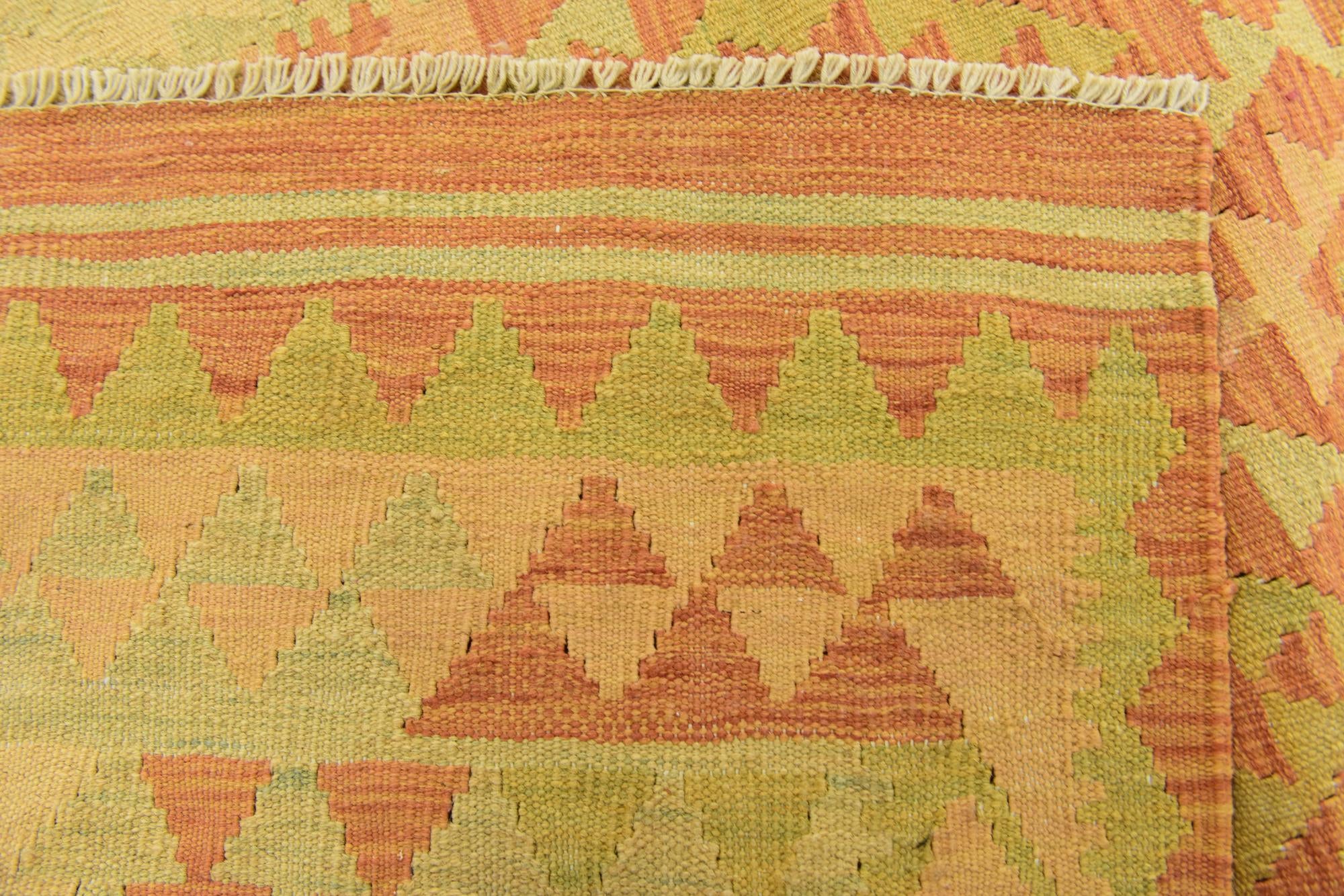 3' x 5' Hand Woven Kilim Waziri Wool Rug