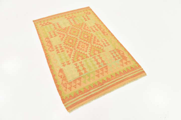3' x 5' Hand Woven Kilim Waziri Wool Rug