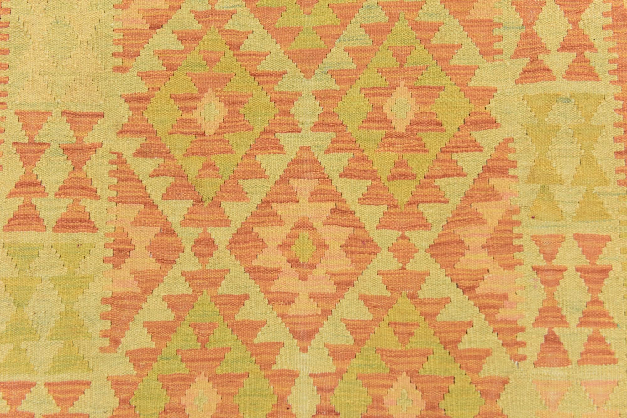 3' x 5' Hand Woven Kilim Waziri Wool Rug