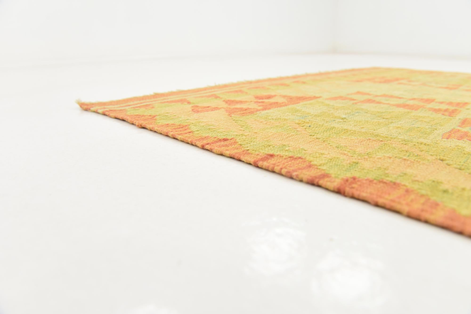 3' x 5' Hand Woven Kilim Waziri Wool Rug