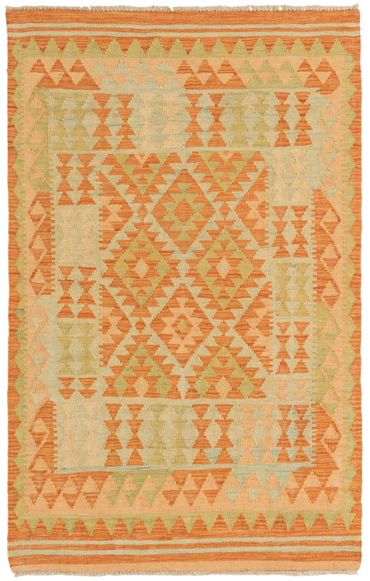 3' x 5' Hand Woven Kilim Waziri Wool Rug