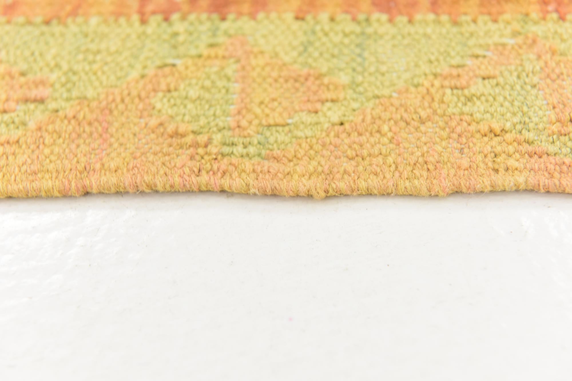 3' 2 x 5' 2 Hand Woven Kilim Waziri Wool Rug