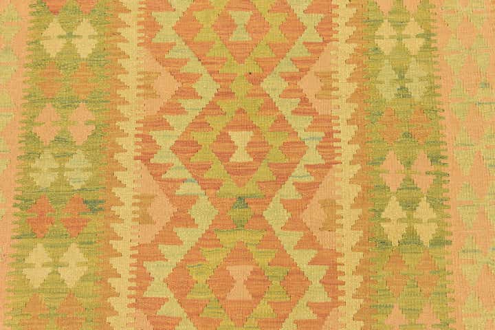 3' 2 x 5' Hand Woven Kilim Waziri Wool Rug