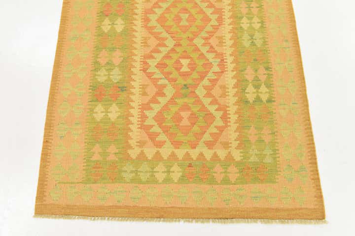 3' 2 x 5' Hand Woven Kilim Waziri Wool Rug
