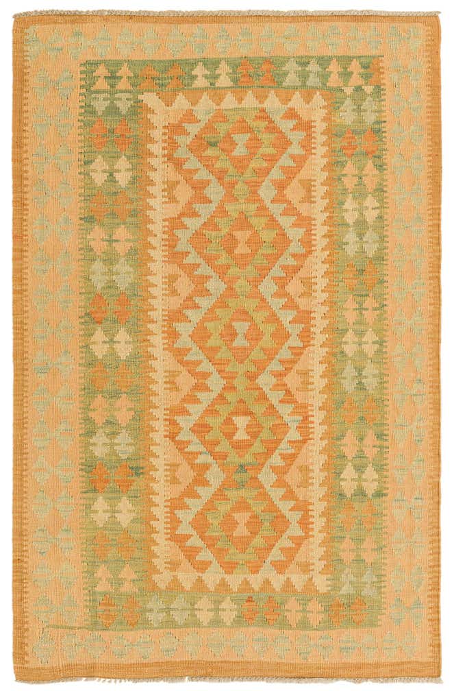 3' 2 x 5' Hand Woven Kilim Waziri Wool Rug