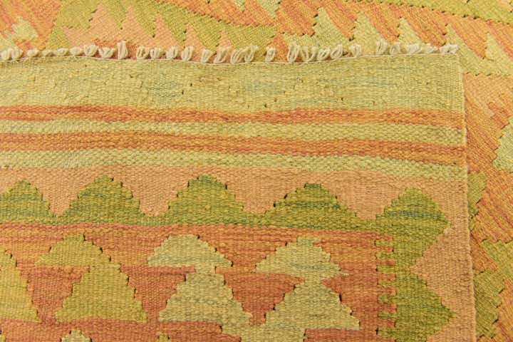 3' x 4' 9 Hand Woven Kilim Waziri Wool Rug