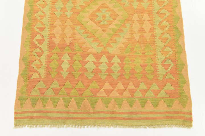 3' x 4' 9 Hand Woven Kilim Waziri Wool Rug