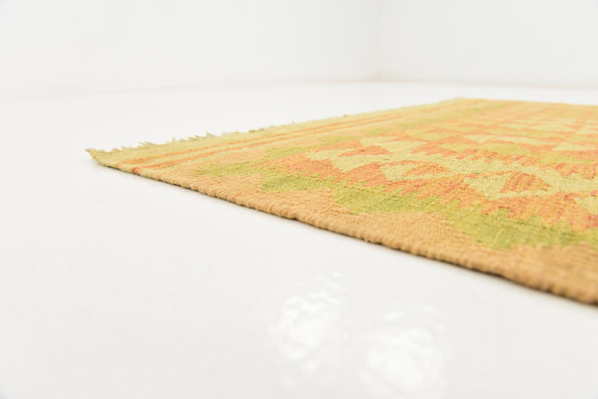 3' x 4' 9 Hand Woven Kilim Waziri Wool Rug