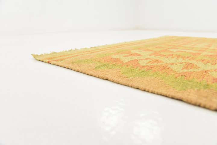 3' x 4' 9 Hand Woven Kilim Waziri Wool Rug