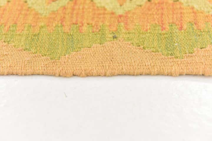 3' x 4' 9 Hand Woven Kilim Waziri Wool Rug